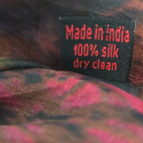 Asian Eye 100% Silk Scarf Artisan Wearable Art To Wear Tree Of Life Festival - Picture 8 of 10